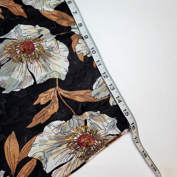 NWT Band of Gypsies BOG Collective Black Floral Slip Skirt L - Picture 6 of 12